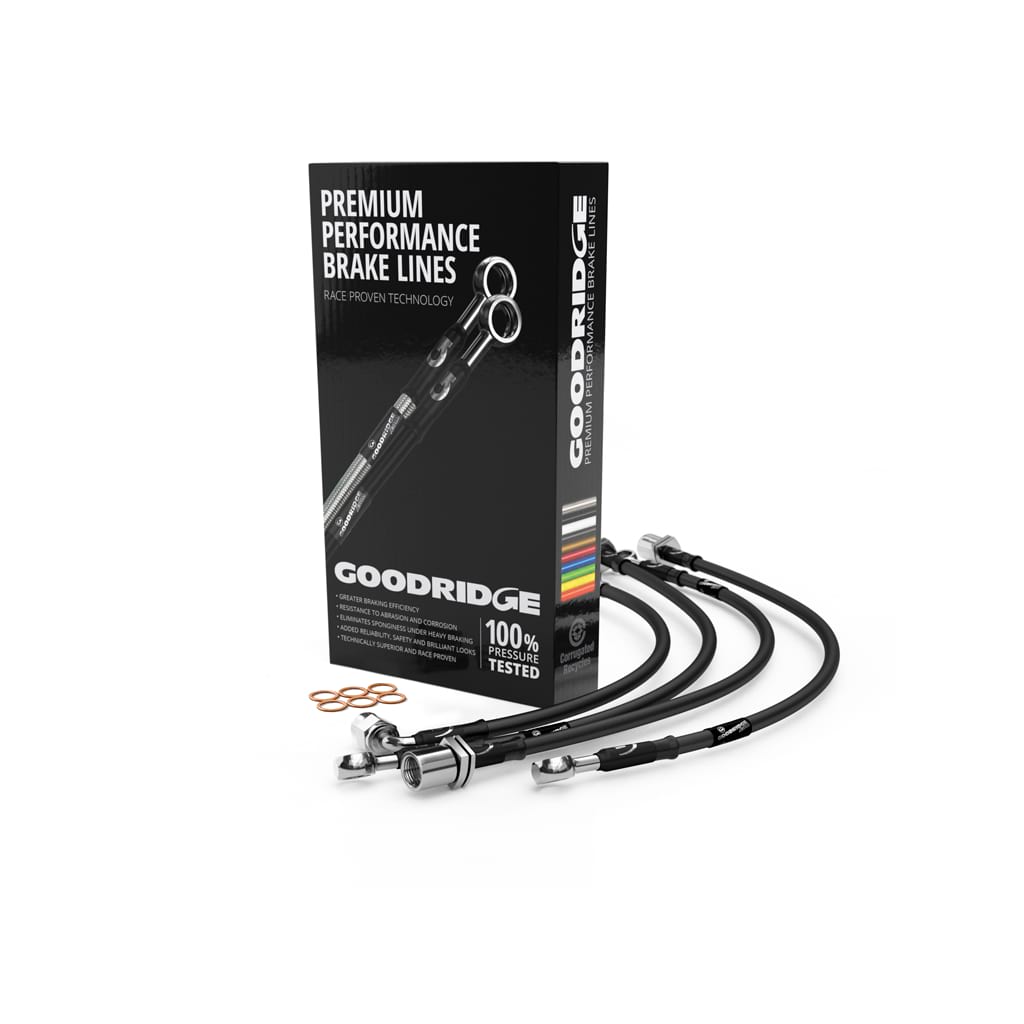 Goodridge brake hose kit for Volkswagen Golf MK7 2.0 GTI, high-performance braided brake hoses for enhanced braking.