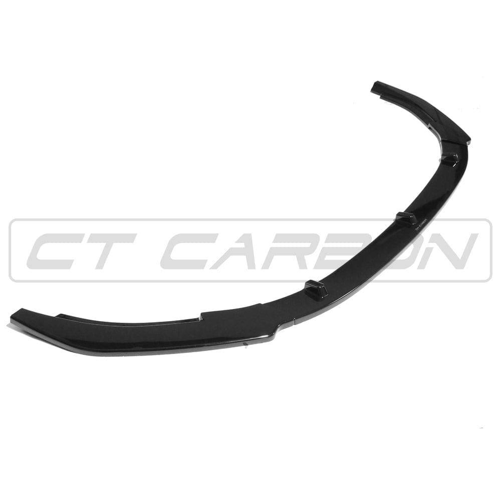 Gloss black splitter for Volkswagen Golf GTD/GTI MK6 2009-2013 by CT Carbon, shown on car front bumper.