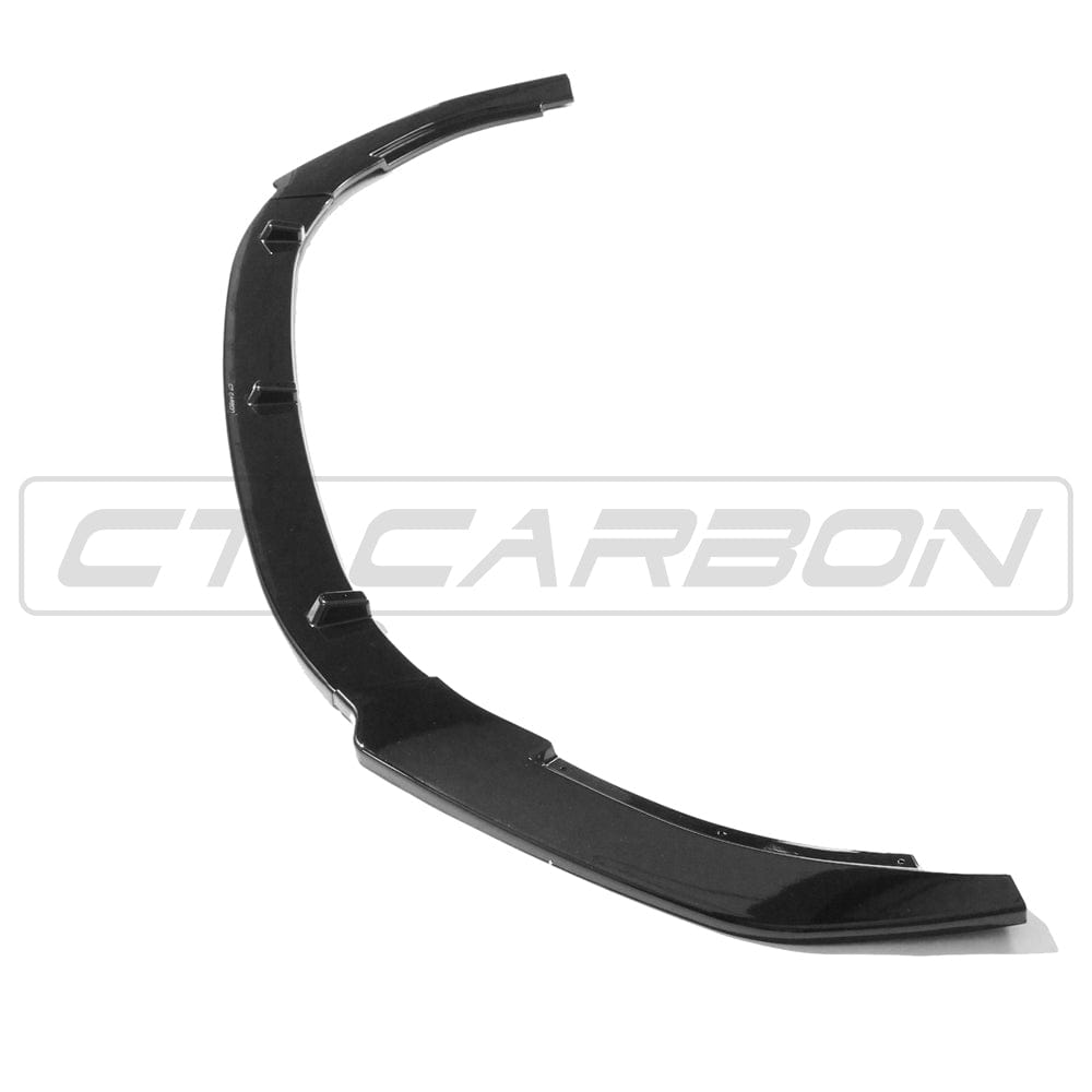 Gloss black splitter for Volkswagen Golf GTD/GTI MK6 2009-2013 by CT Carbon, shown on the front of the car.