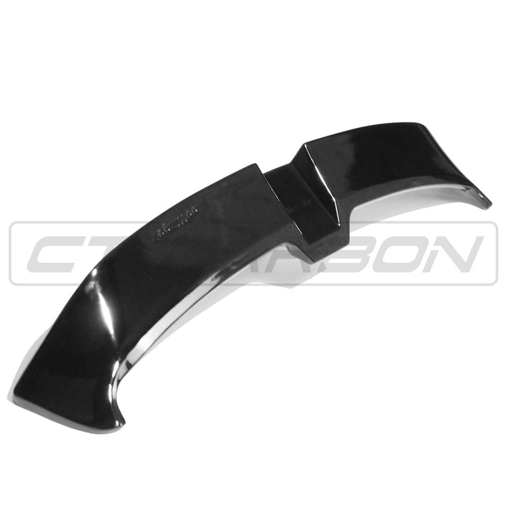 Gloss black spoiler for Volkswagen Polo MK6 (2017-2020) by CT Carbon, shown on the car's rear with a sleek finish.