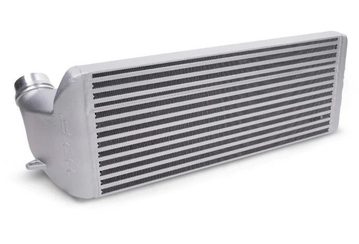 VRSF 5-inch intercooler upgrade kit for BMW N55 models including M135I, 335I, F22 M235I, and F87 M2, shown installed