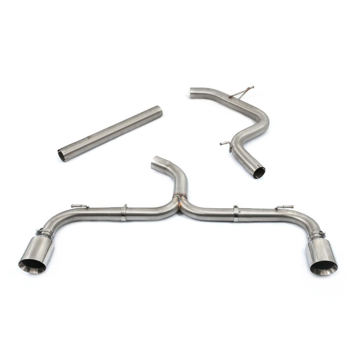 Cobra Sport VW Golf GTI Mk8 2.0 TSI GPF back exhaust with box delete, non-resonated performance GPF/OPF back system