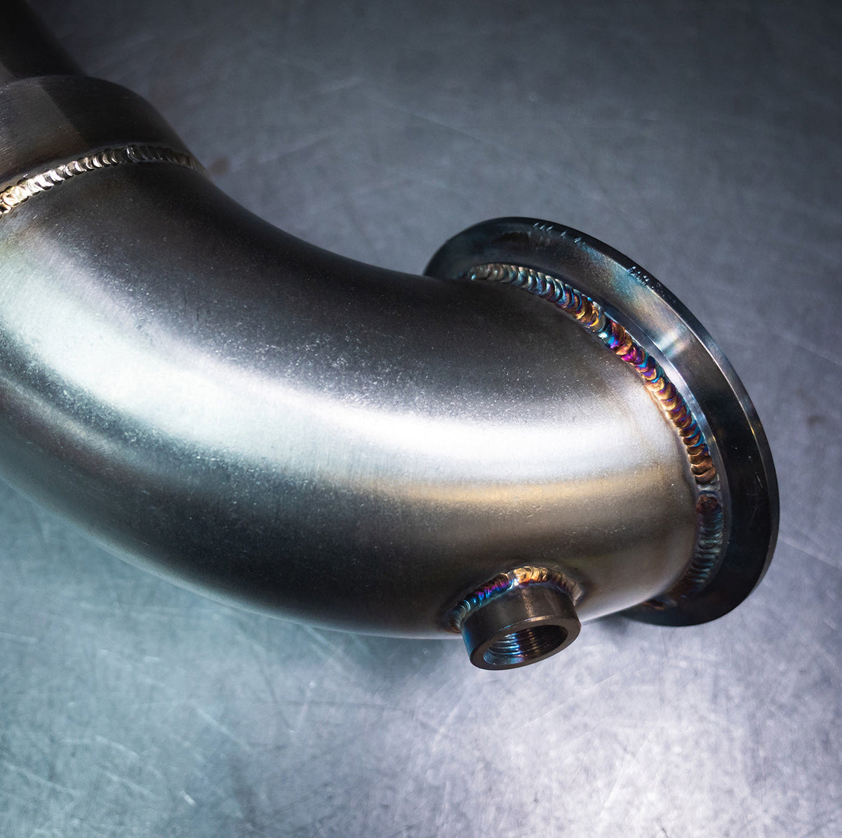 Cobra Sport Audi S3 8Y 5-door Sportback front downpipe sports cat exhaust for enhanced performance and exhaust flow.