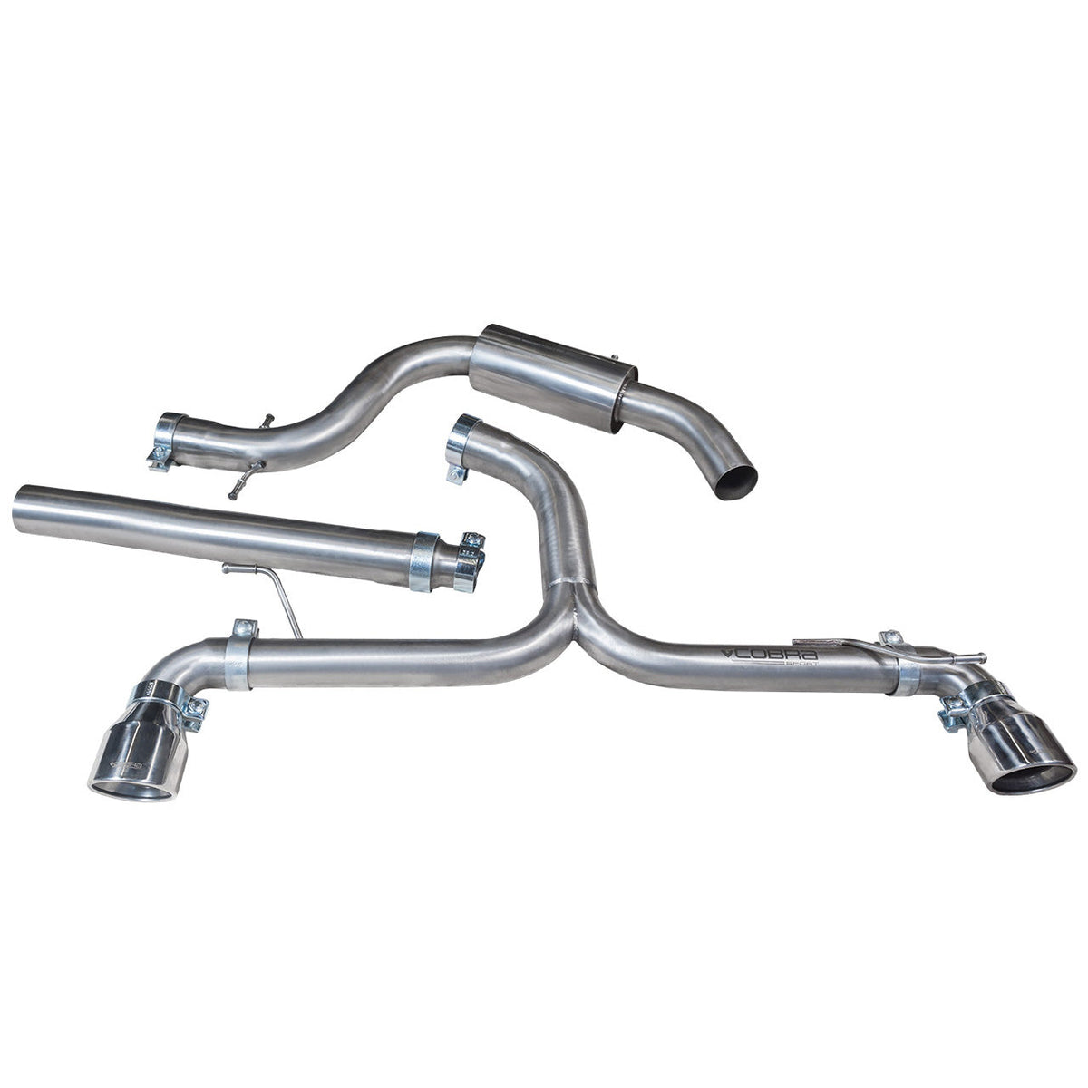 Cobra Sport VW Golf GTD Mk6 2.0 TDI cat back performance exhaust with dual exit Venom Box delete in GTI style.