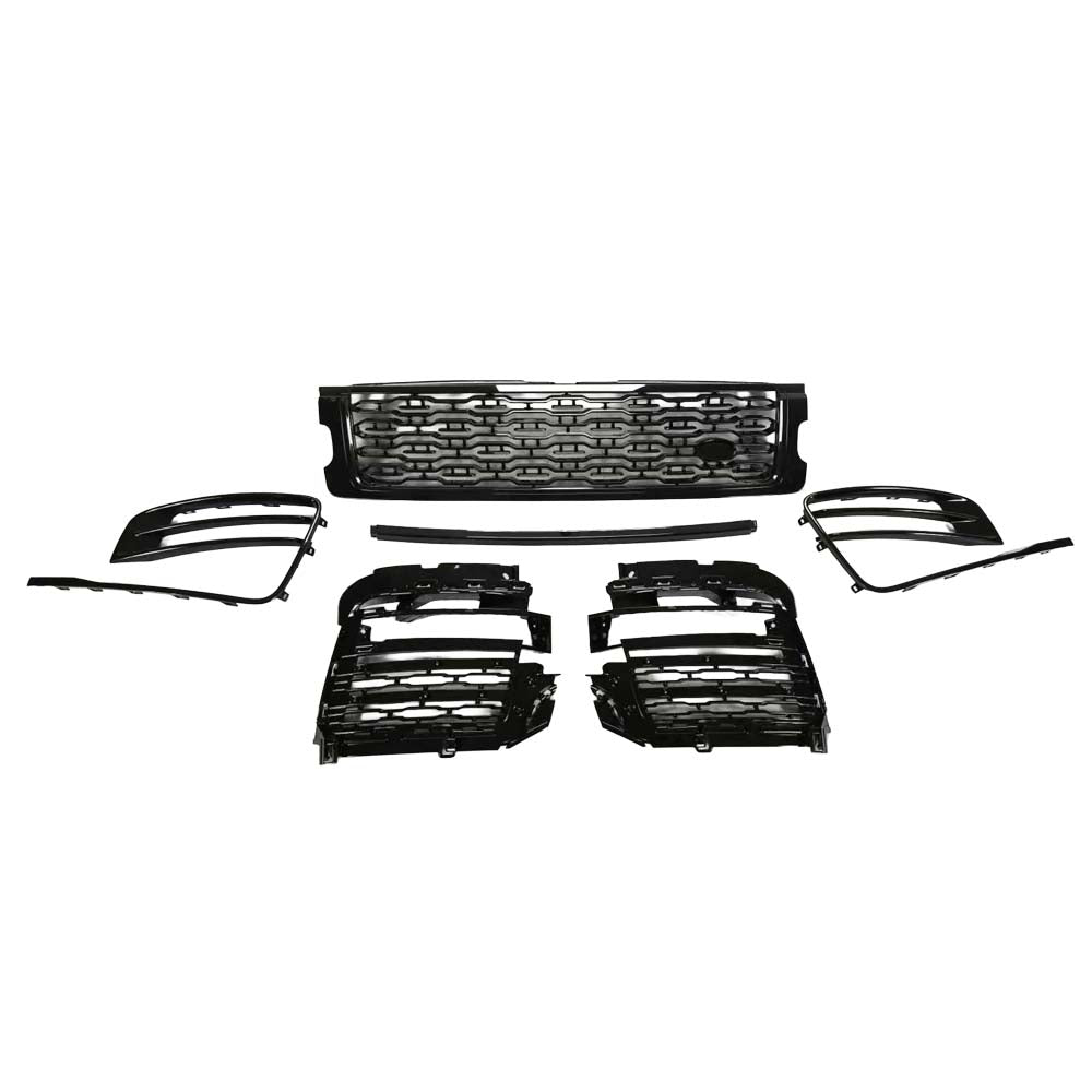 CT Carbon Range Rover Vogue L405 SVA-Style Grille Pack kit for 2018+ showing black mesh grille and chrome accents on vehicle front.