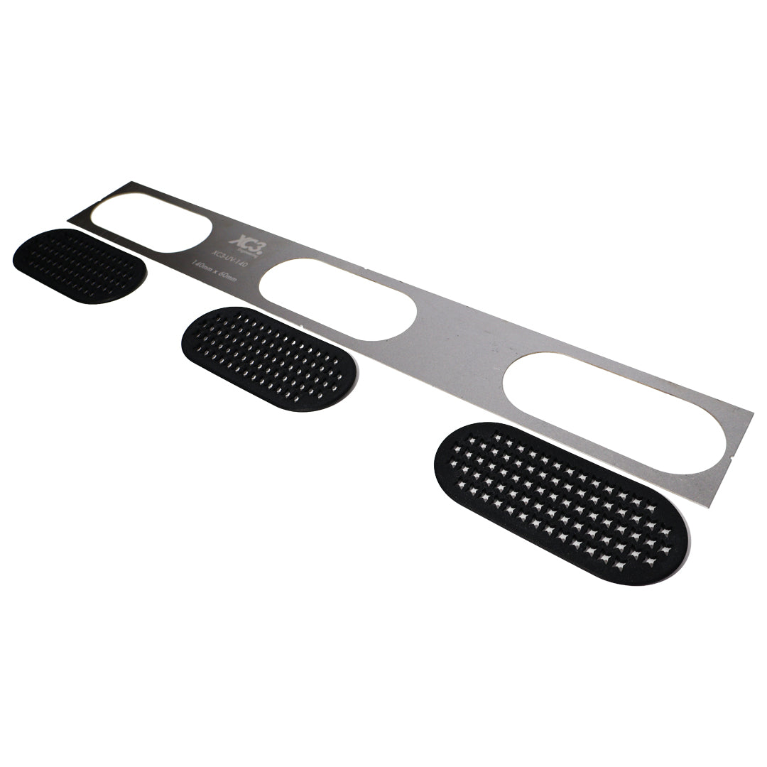 XC3 Engineering rear bumper with 140mm speed hole vents for BMW M2, M3, M4 E46, E9X, F8X, G8X models, aero and body upgrade.