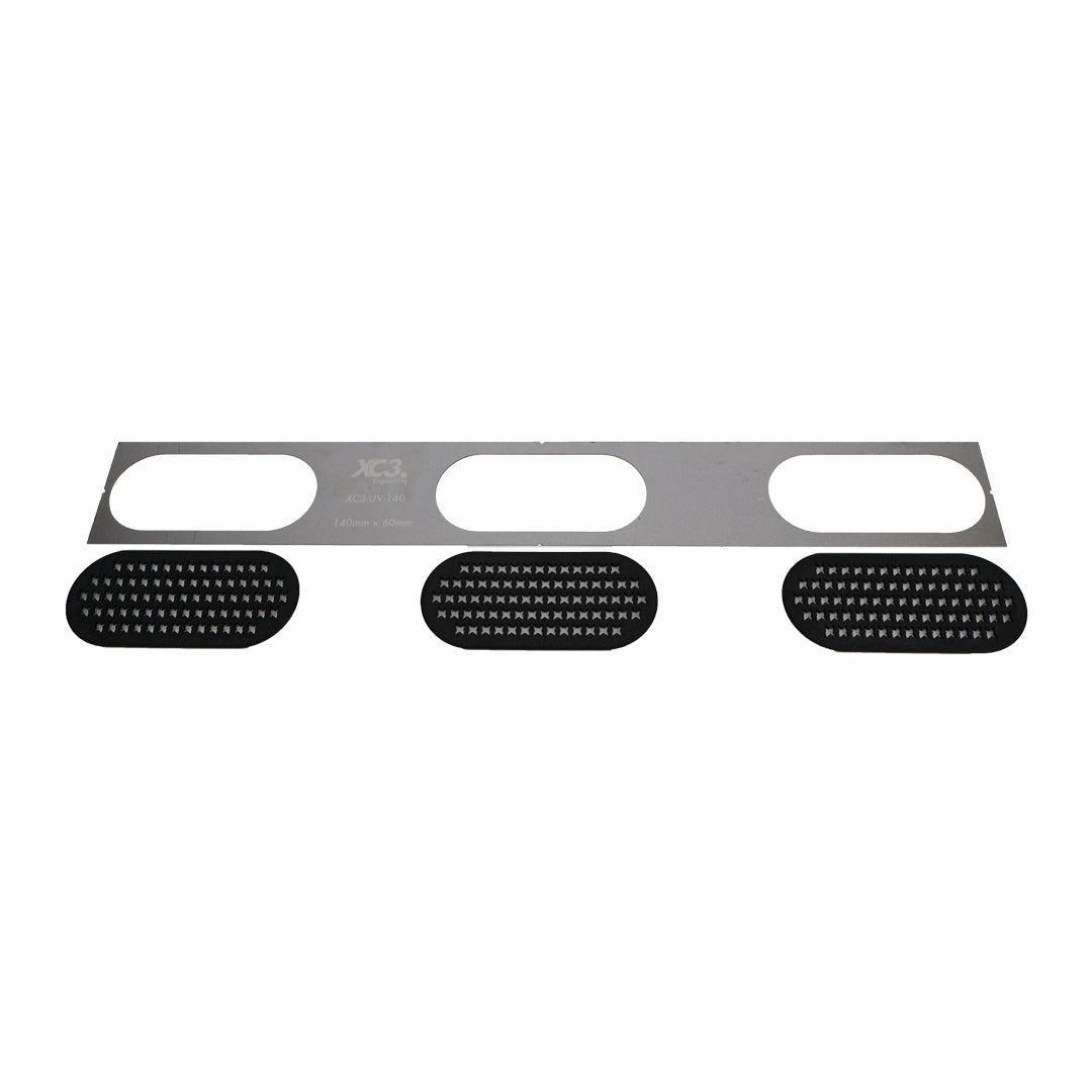XC3 Engineering rear bumper with 140mm speed holes for BMW M2, M3, M4, E46, E9X, F8X, G8X models, aero and body enhancement