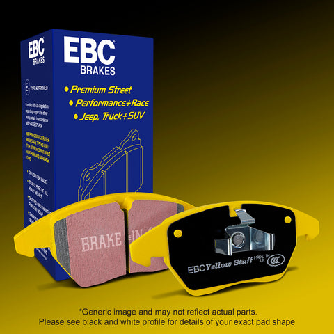 EBC Yellowstuff Brake Pads DP42148R for BMW M2 F87, M5 F10, M6 F12, F13, showing the yellow brake pad box and branding.