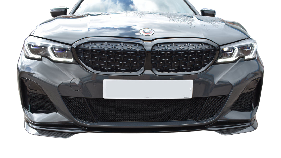 ZunSport BMW G20 M340I Pre-LCI front grille set with black mesh and chrome accents on a BMW G20 model.