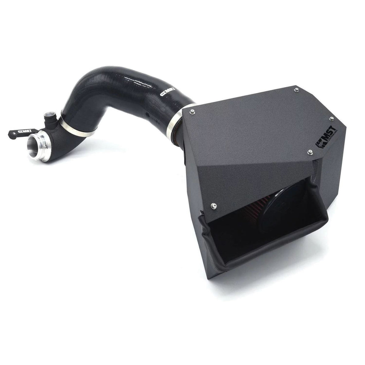 MST Performance intake hose and turbo inlet elbow for 2.0 TSI EA888 VAG engine, part of induction kit, shown in the image.