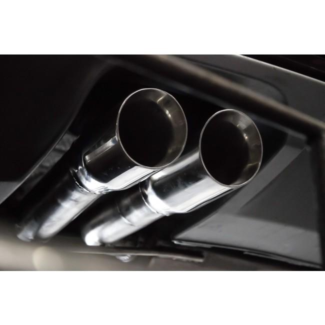Cobra Sport Audi S3 8P Quattro 5-door cat back performance exhaust system with polished tips and dual outlet design.