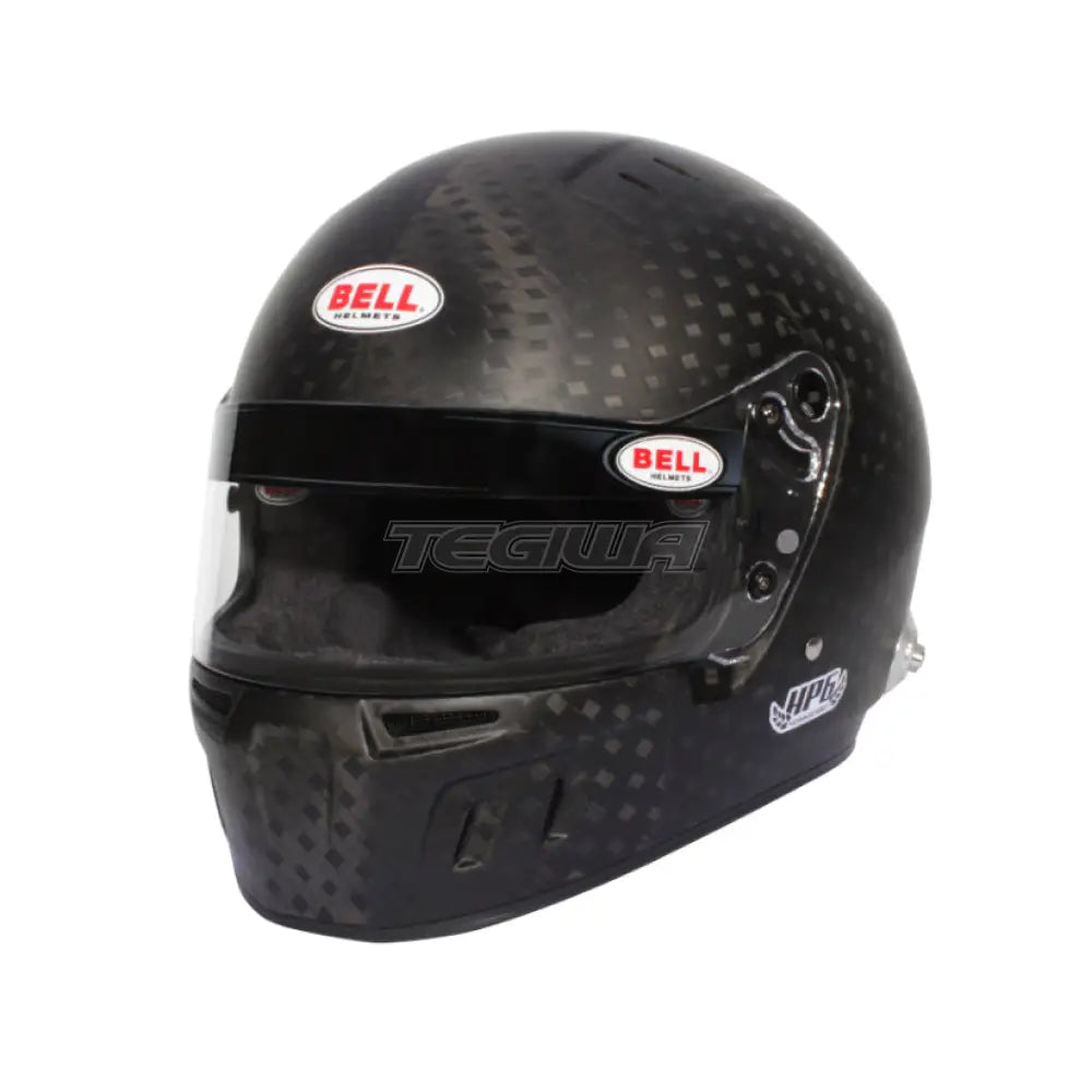 Bell Full Face HP6 RD carbon helmet with HANS compatibility, FIA8860-2018 approved, featuring aerodynamic design and safety features.