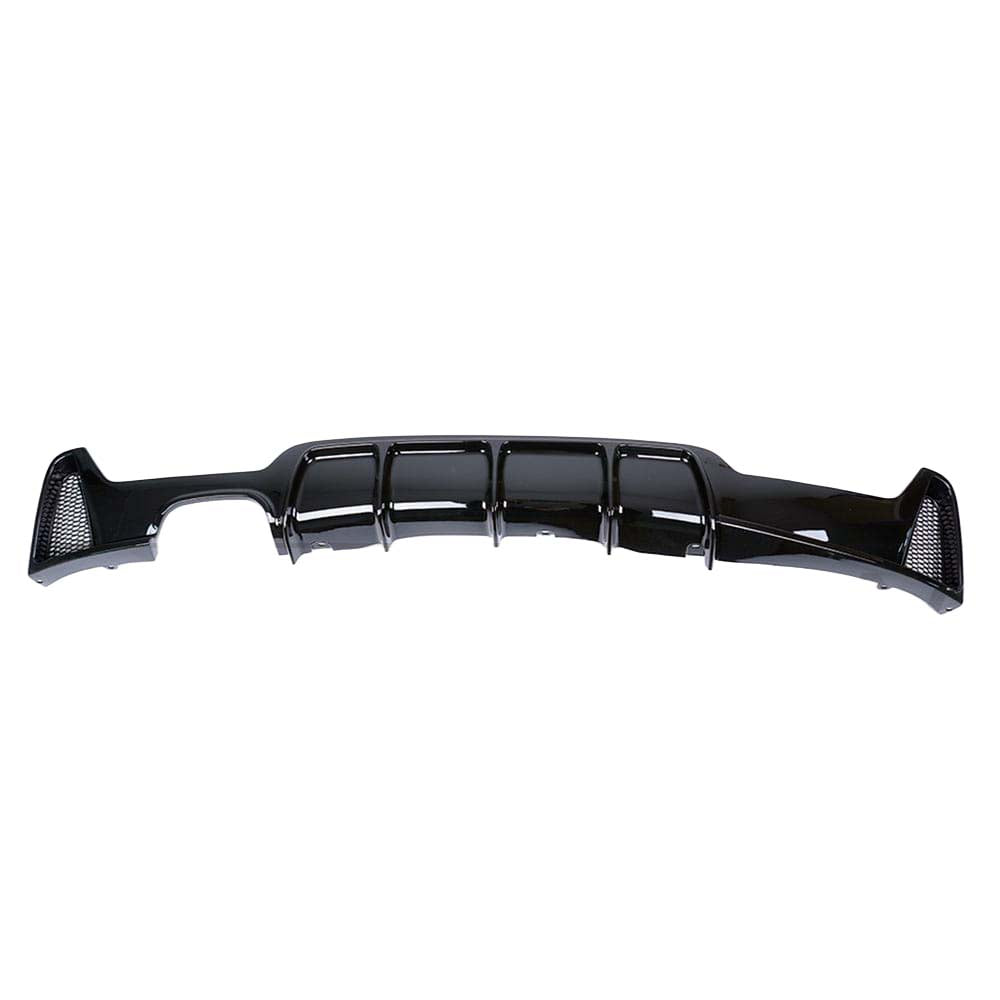 BMW 4 Series F32/F33/F36 GLOSS BLACK twin left exit exhaust diffuser by CT Carbon, featuring sleek dual exhaust outlets.