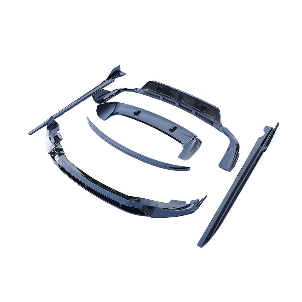 Black plastic kit for BMW G05 X5 2018-2023 by CT Carbon, includes full set of exterior plastic components.