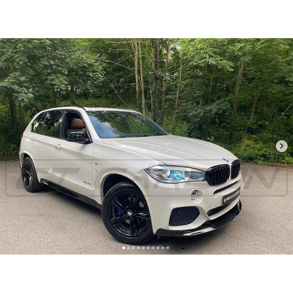 BMW X5 F15 2014-2018 GLOSS BLACK Kit by CT Carbon, full exterior styling kit with high-gloss black finish on vehicle.