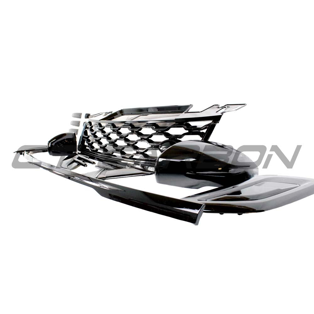 Black full kit for Range Rover Sport L494 2018+ by CT Carbon, featuring trim pack components in sleek black finish.