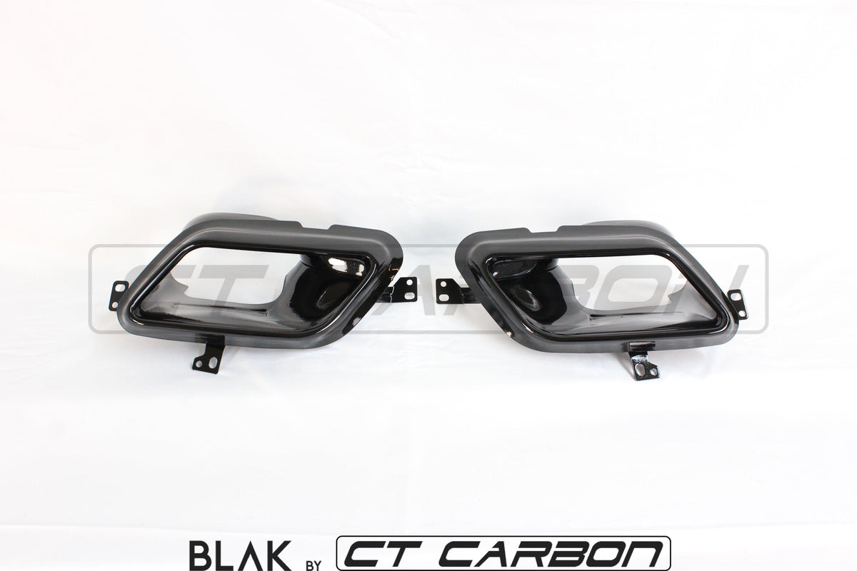 CT Carbon Range Rover Velar Full Black Edition trim kit for 2017+, featuring sleek black accents and detailed exterior components.