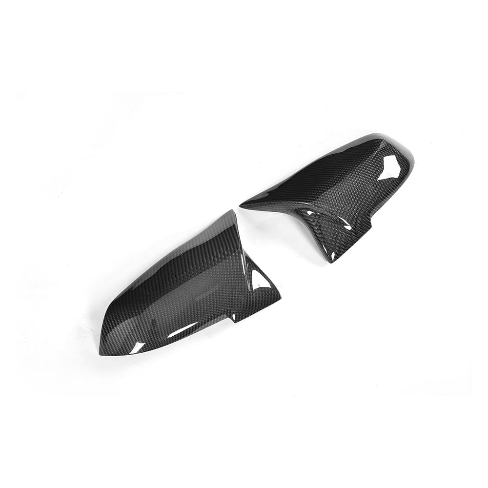 BMW F40/F44 1 & 2 Series carbon fibre mirror covers by CT Carbon, sleek replacement accessories for enhanced style.