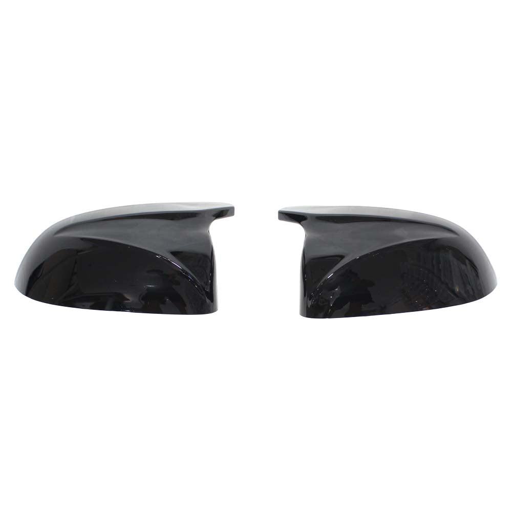 Gloss black BMW X3, X4, X5, X6 G01, G02, G05, G06 side mirrors by CT Carbon, showcasing sleek, reflective mirror surfaces.