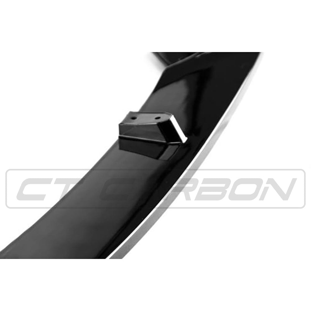 BMW 5 Series G30/31 pre-LCI gloss black splitter by CT Carbon, front splitter with sleek, aerodynamic design.