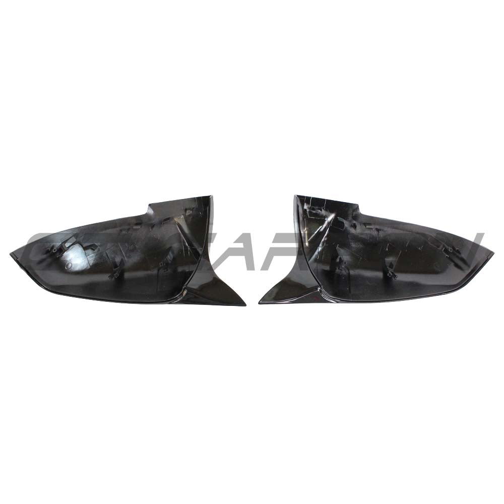 BMW Fxx 1-4 Series CT Carbon gloss black mirror replacements showing sleek exterior with smooth finish and modern styling.