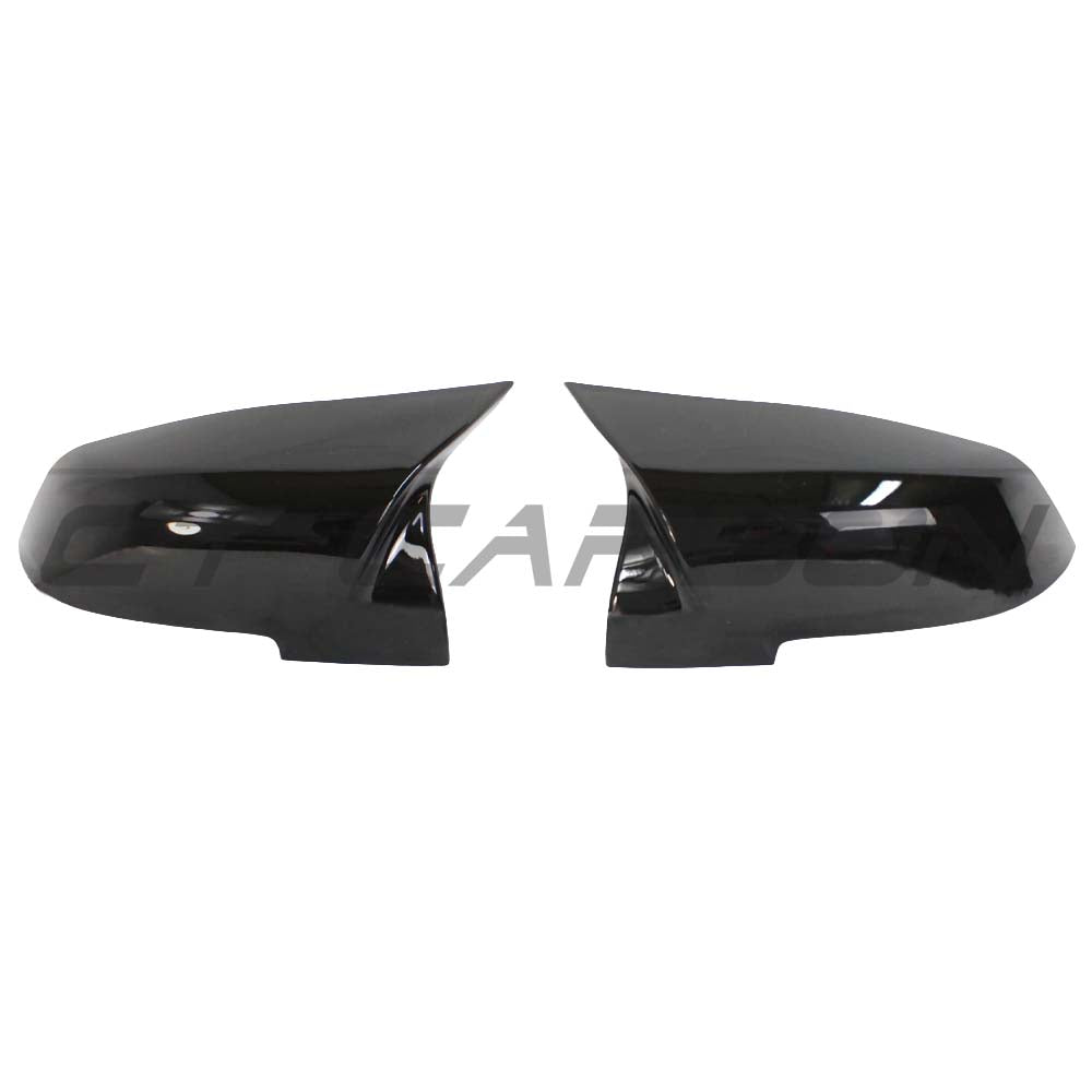 BMW Fxx Series gloss black mirrors by CT Carbon, OEM-style side mirrors for 1, 2, 3, and 4 Series.
