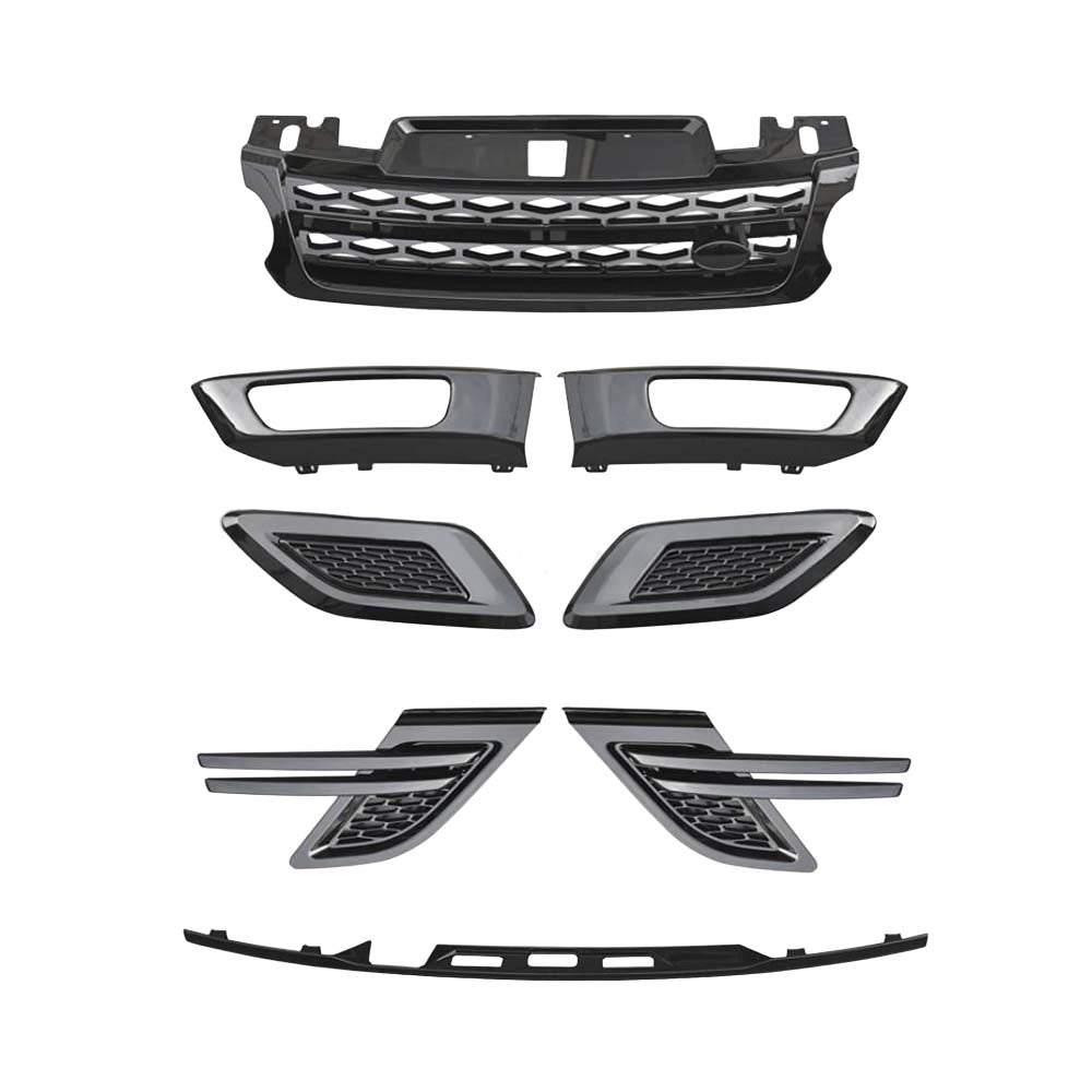 Full black edition trim pack kit for Range Rover Sport L494 2014-2017 by CT Carbon, featuring black splitter and exterior accents.