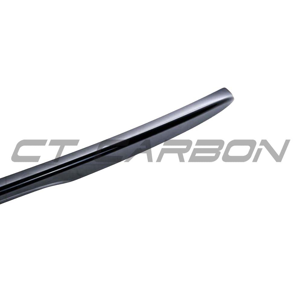 Gloss black BMW 2 Series F23 spoiler by CT Carbon, V2 MP style, showing the sleek aerodynamic design on the car.
