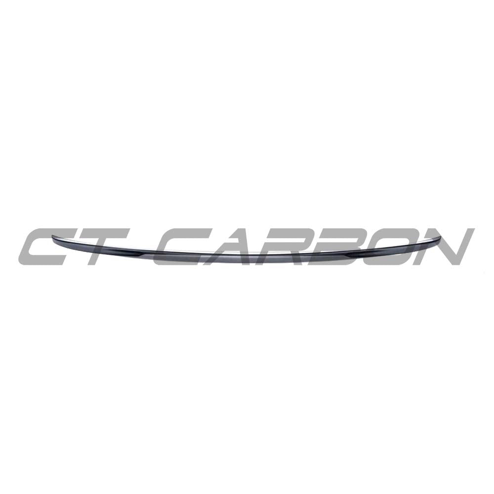 BMW 2 Series F23 gloss black spoiler by CT Carbon, V2 style, shown on the car's rear for sporty aerodynamic enhancement.