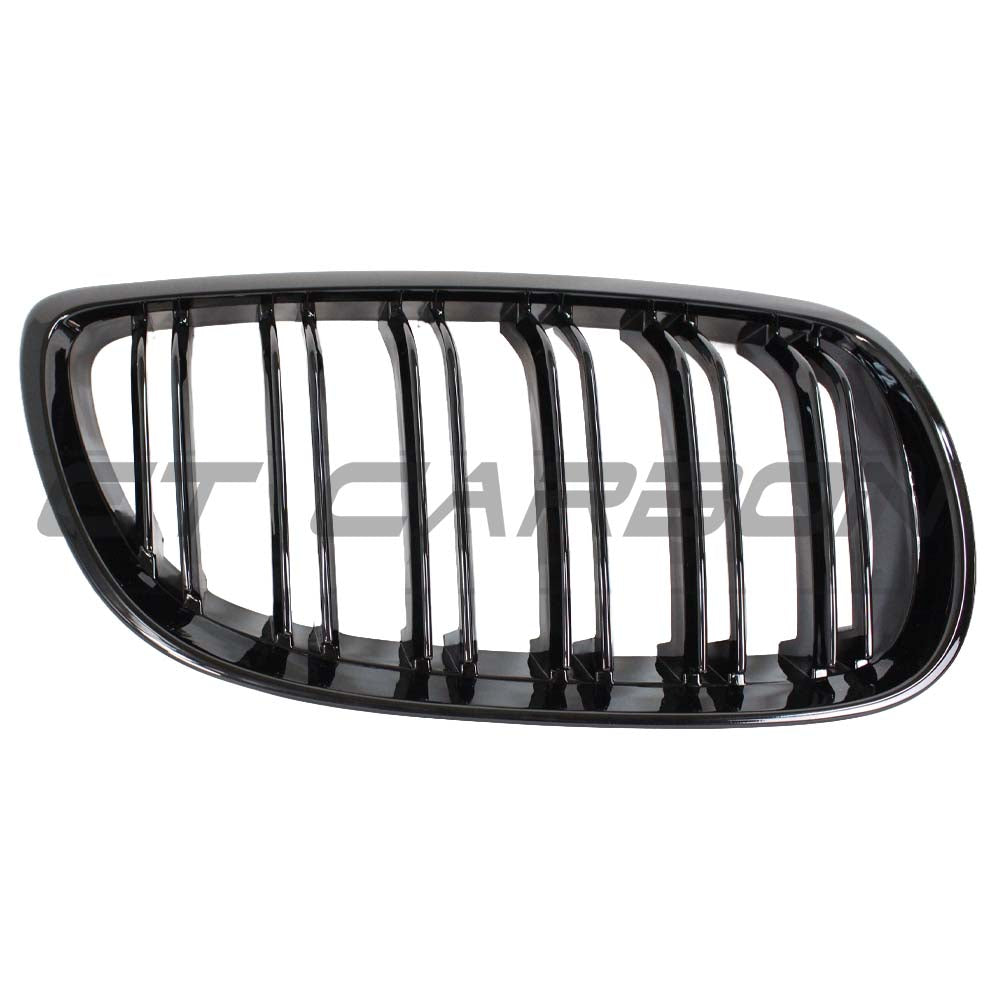 BMW E90 3 Series LCI double slat black grille by CT Carbon, designed for a sleek, modern look on the vehicle.