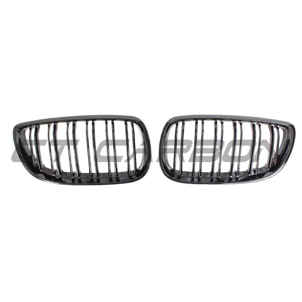 BMW E90 3 Series LCI double slat black grille by CT Carbon, showcasing sleek black grille design for BMW vehicles.