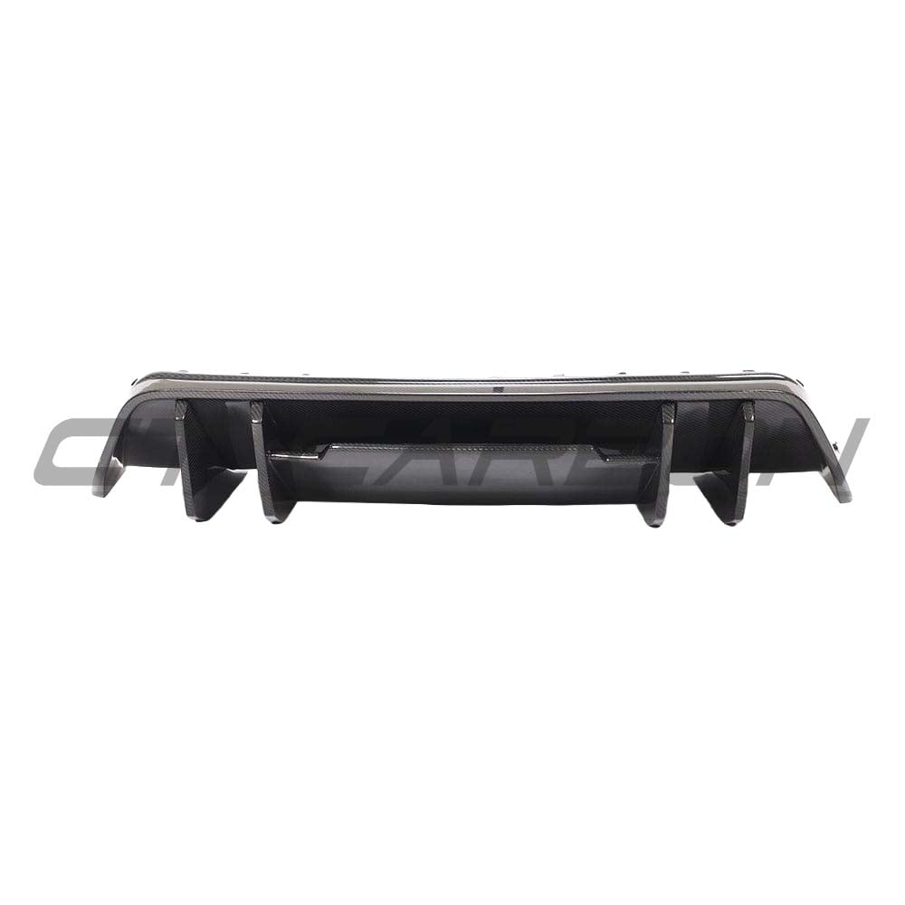 CT Carbon Audi R8 V10 Gen 2 carbon fibre V-style diffuser showing detailed V-shaped aerodynamic design.