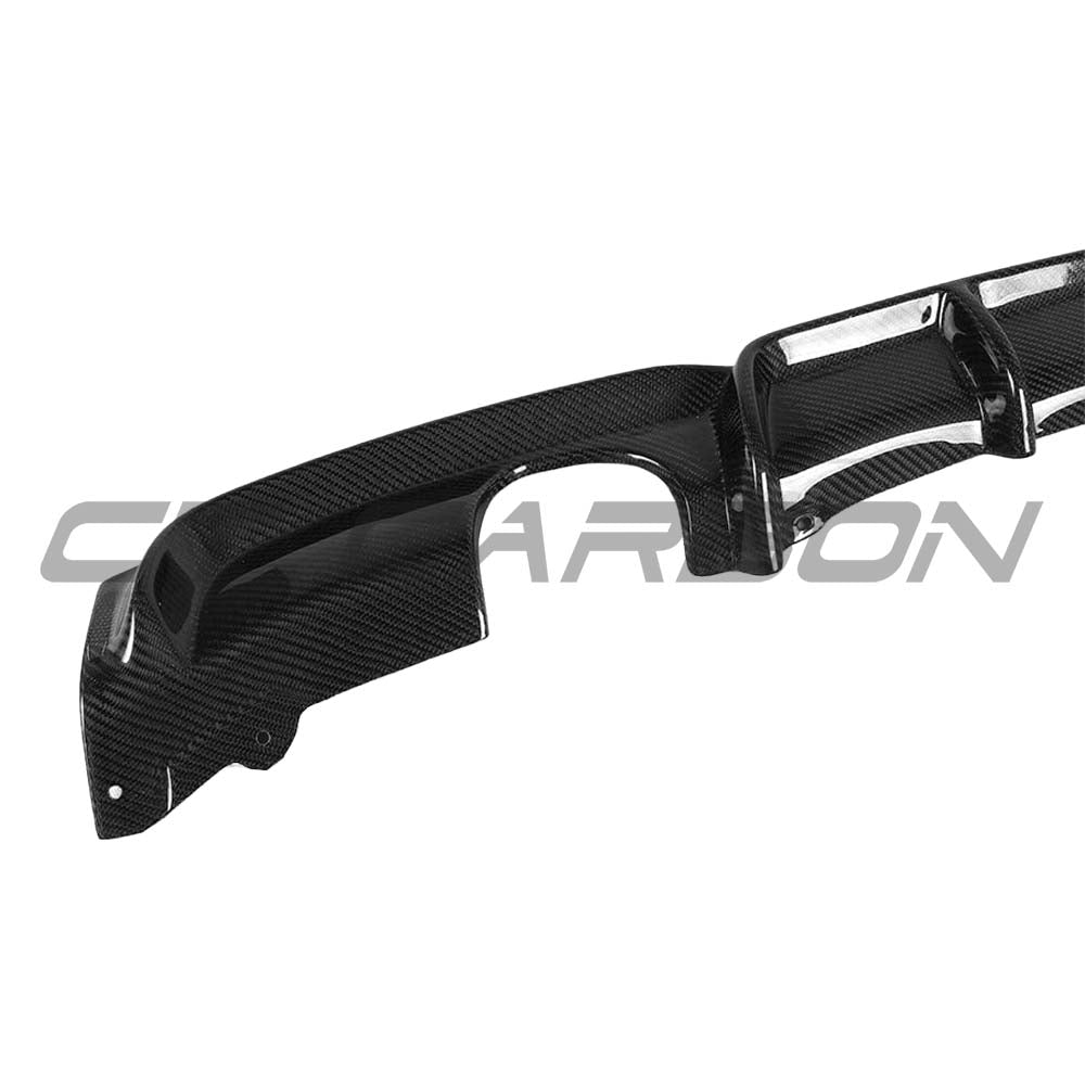 BMW F30 3 Series 2011-2019 CT Carbon full carbon fibre diffuser kit with dual exhaust for sporty look.