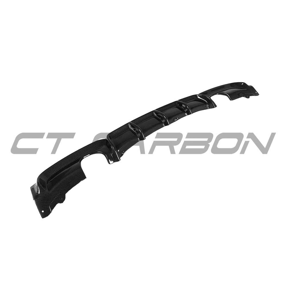 BMW F30/F31 3 Series CT Carbon carbon fiber diffuser with dual exhaust cutouts, V2 style, for 2011-2019 models.