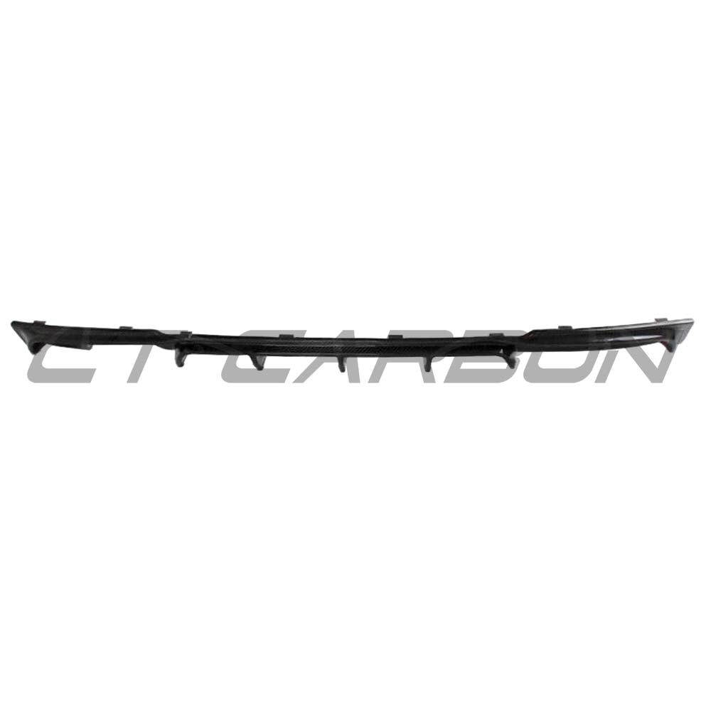 BMW F30 3 Series 2011-2019 CT Carbon full carbon fibre diffuser with twin exhaust cutouts, MP style, high-performance design.