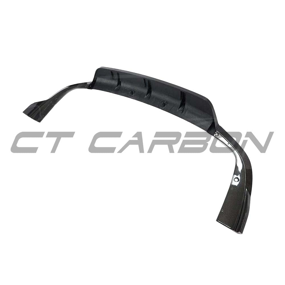 BMW X5 G05 2018-2023 CT Carbon fiber diffuser, showcasing sleek black carbon fiber finish and aerodynamic design.
