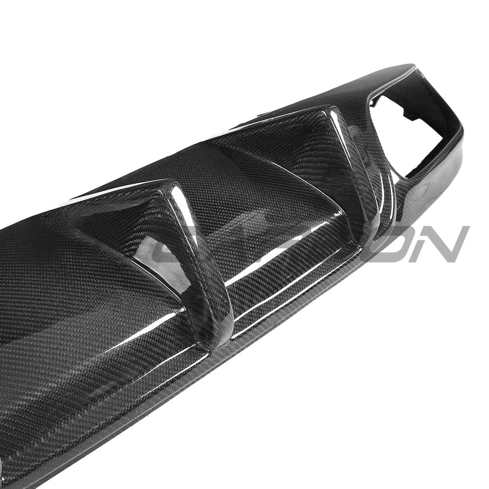 CT Carbon diffuser for Mercedes W205 C63 Coupe 2-door, OEM-style carbon fiber automotive diffuser with sleek design.