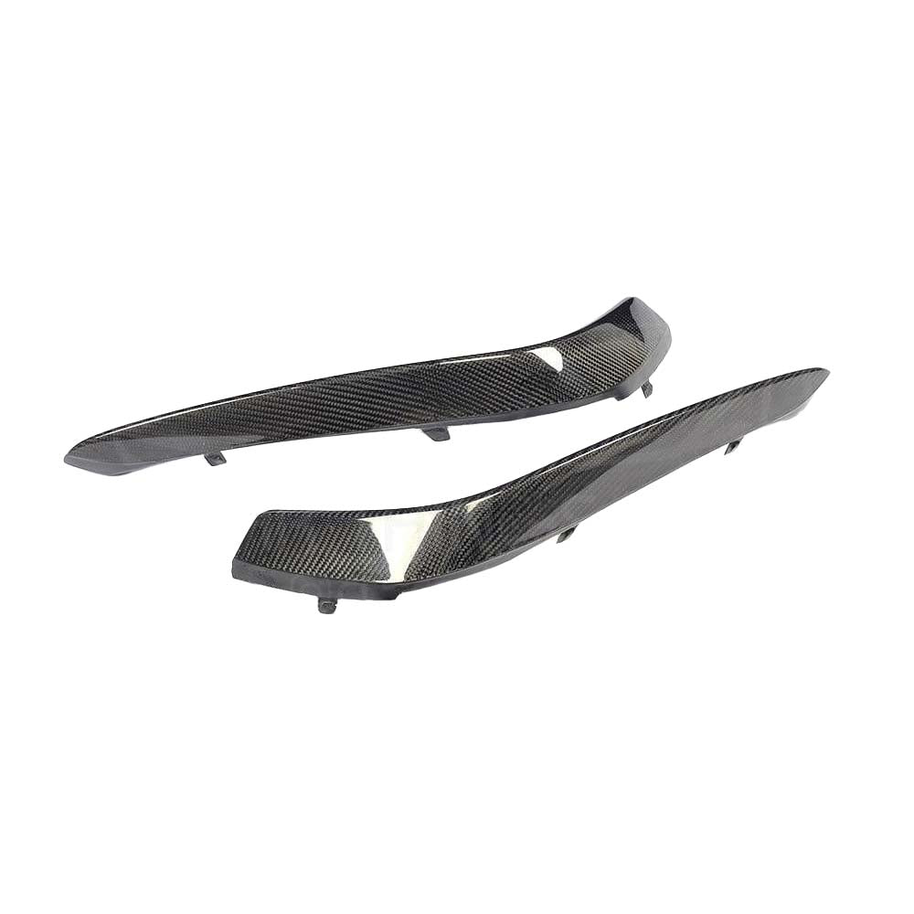Mercedes C63/C63S W205 coupe and saloon carbon fibre bumper trim by CT Carbon, close-up of sleek exterior styling accessory.