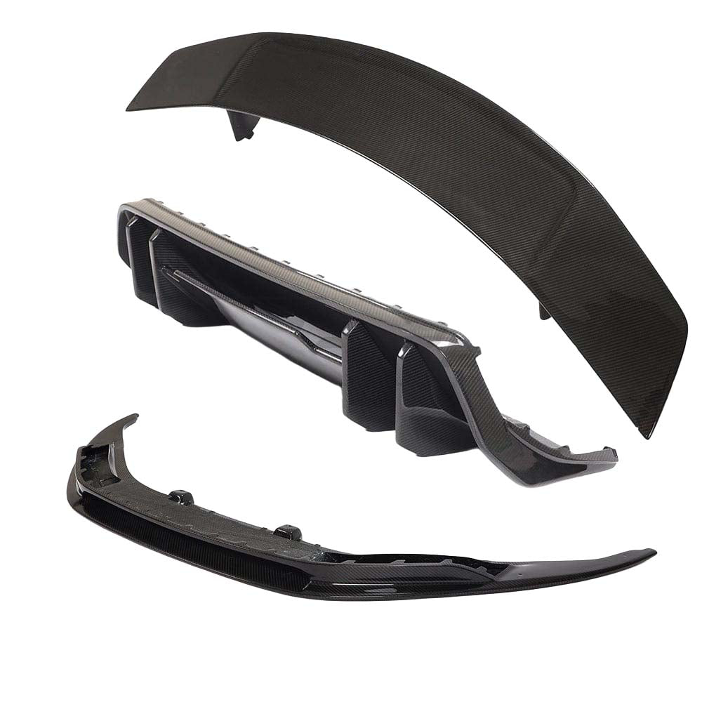 Full carbon fiber kit for Audi R8 V10 Gen 2 2015-2019 by CT Carbon, showcasing sleek carbon fiber components on the car.