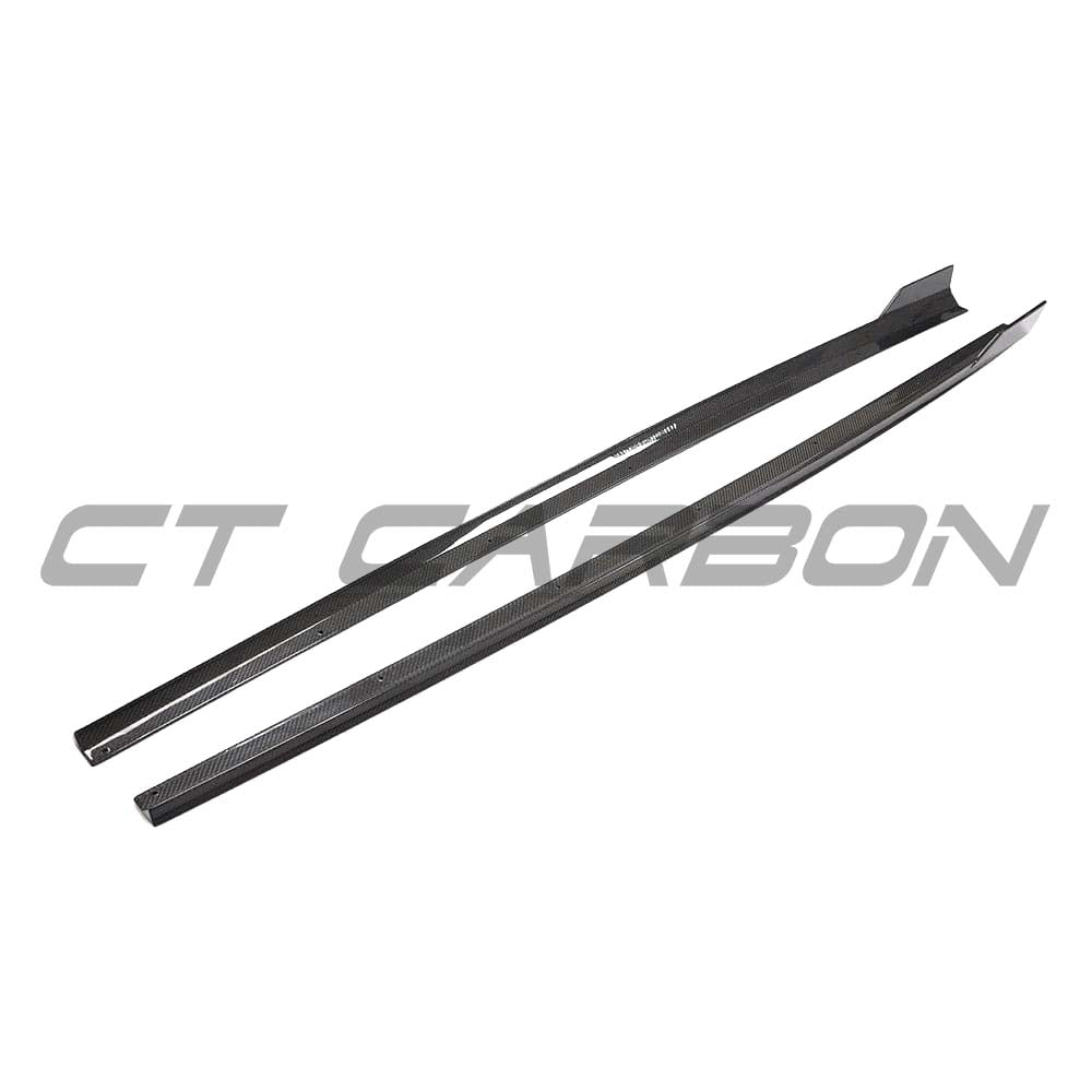 CT Carbon full carbon fiber kit for Audi S3 pre-facelift saloon 8V, including splitter and body panels, showcasing sleek carbon fiber finish.