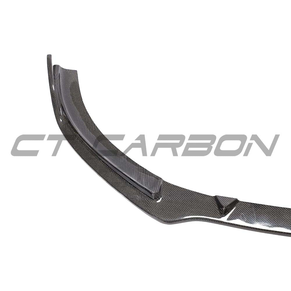 Full car carbon fibre kit for Audi S3 pre-facelift saloon 8V by CT Carbon, includes splitter and body accents, detailed view.