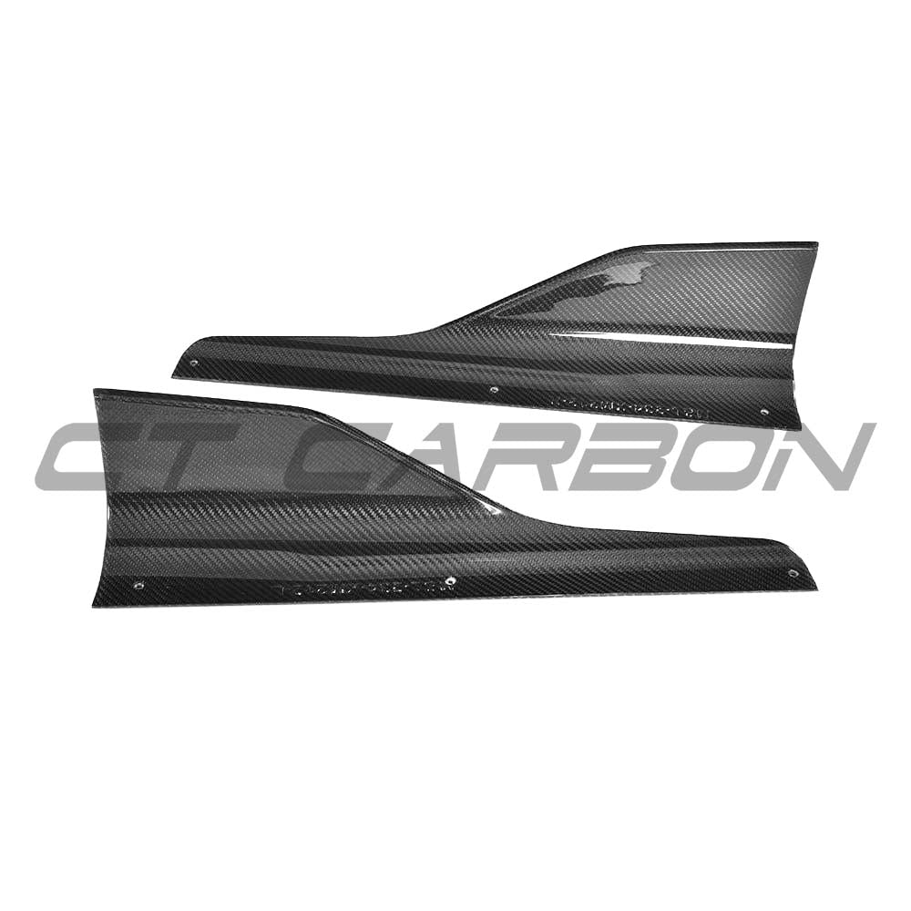 BMW F87 M2 CT Carbon full carbon fibre kit with V3 design, including front splitter, side skirts, and rear diffuser, finished in forged carbon.