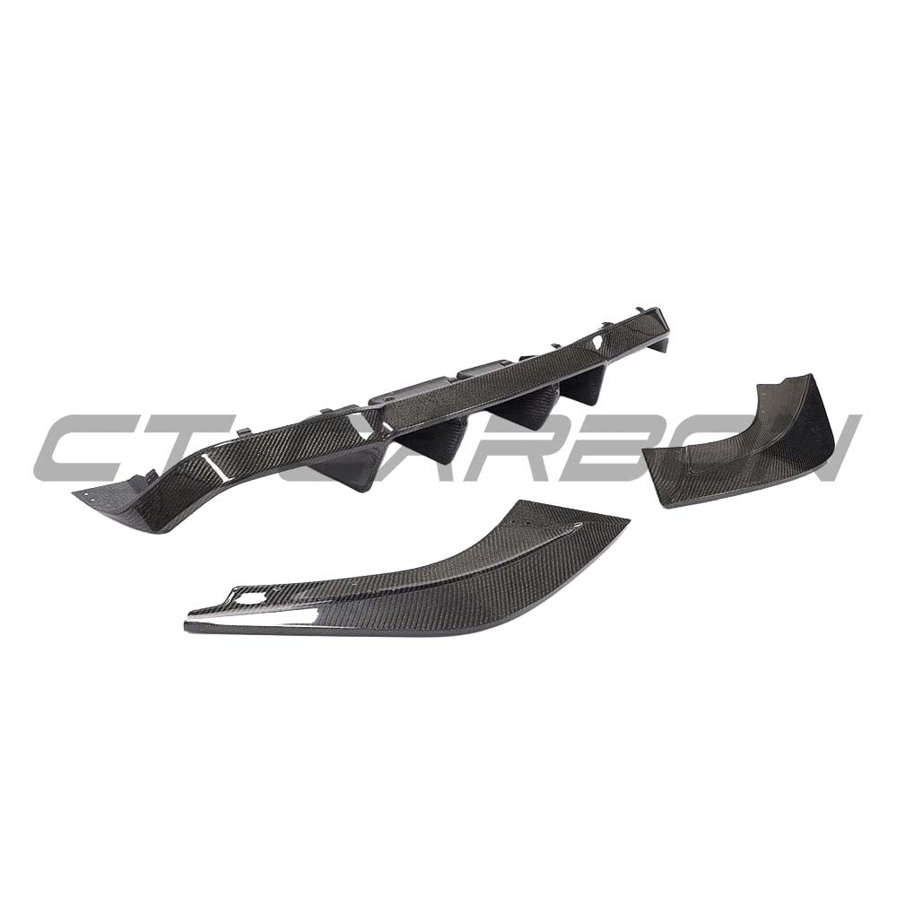 BMW F87 M2 CT Carbon full carbon fiber kit including body panels and accents, showcasing sleek forged carbon fiber parts.