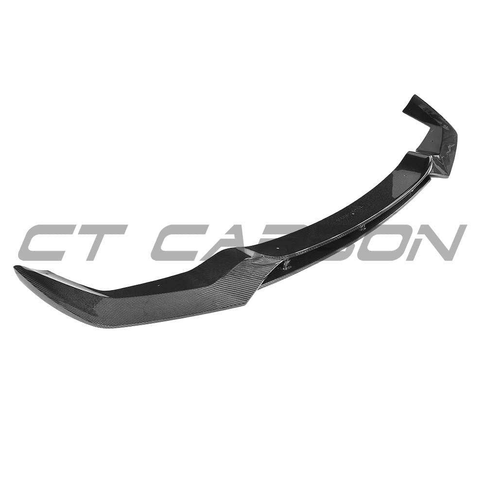 BMW F87 M2 CT Carbon full carbon fibre kit, V3 style, including hood, roof, and side panels, showcasing forged carbon fibre details.