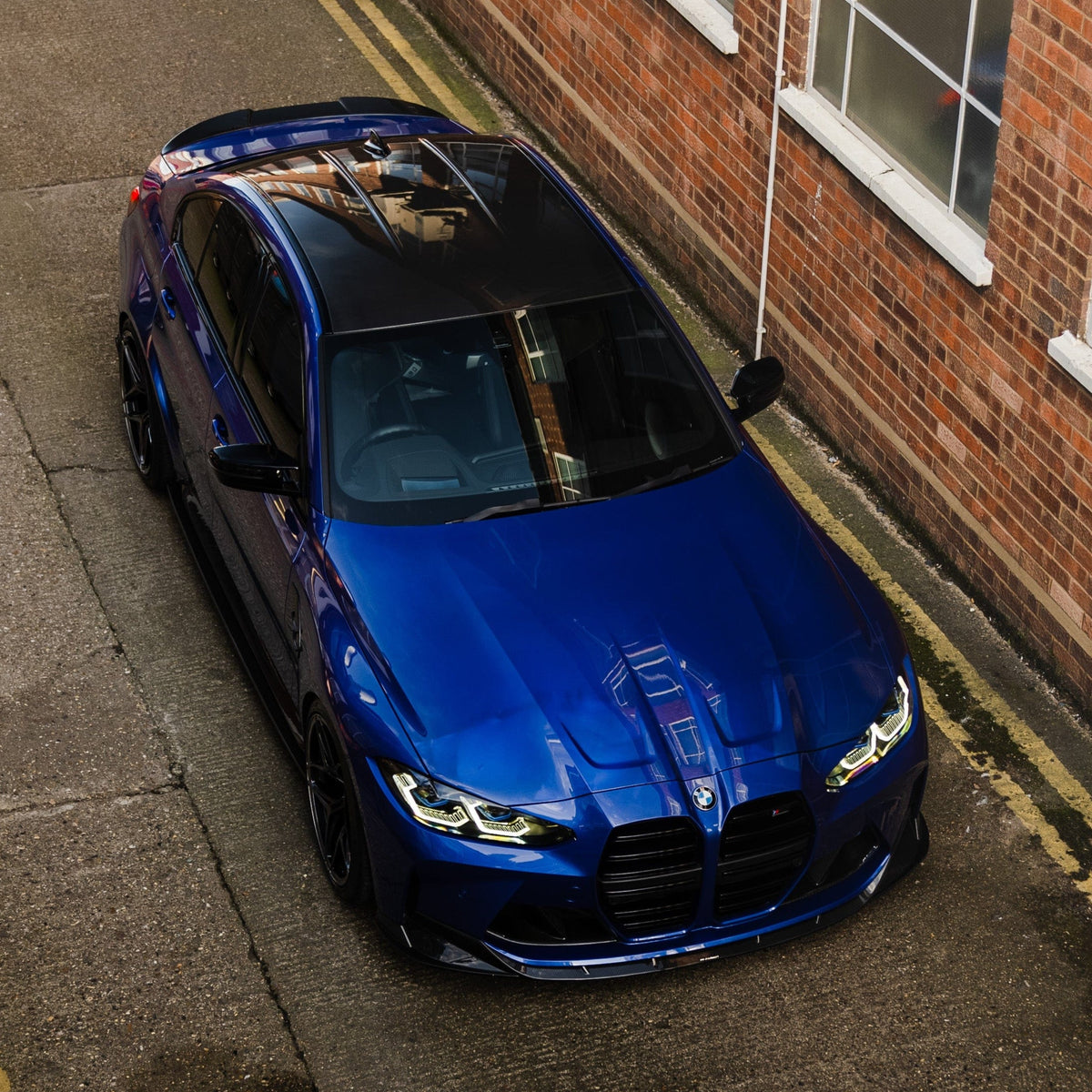 BMW G80 M3 full carbon fibre kit by CT Carbon, showcasing sleek, lightweight carbon fiber components from the V2 kit.