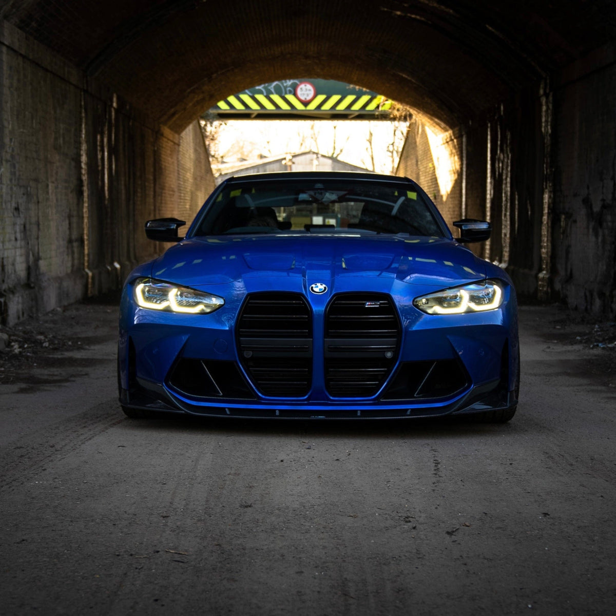 BMW G80 M3 full carbon fiber kit by CT Carbon, including front splitter, side skirts, and rear diffuser in detailed carbon fiber.
