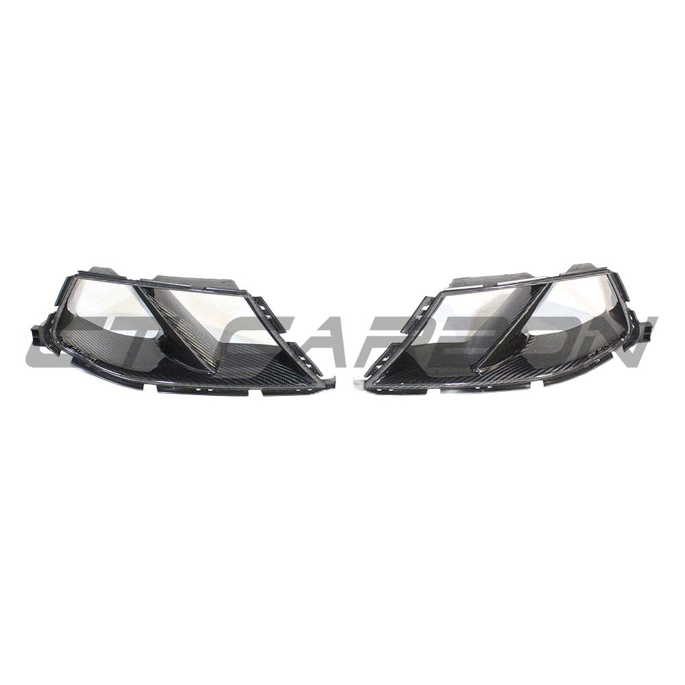 BMW M3 M4 G80 G82 G83 carbon fibre front end pack by CT Carbon, featuring bumper ducts and aerodynamic enhancements.