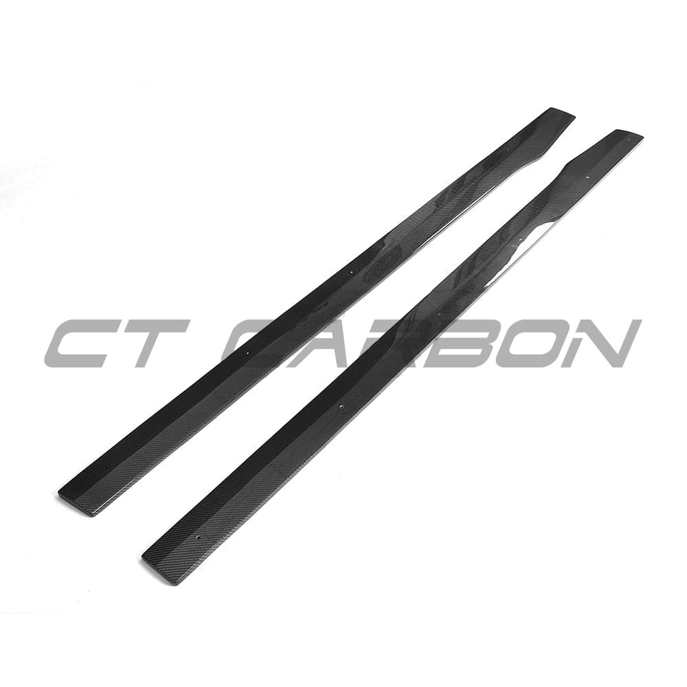 Full carbon fiber kit for Mercedes C63 W205 saloon by CT Carbon, featuring DTM-style carbon fiber components.