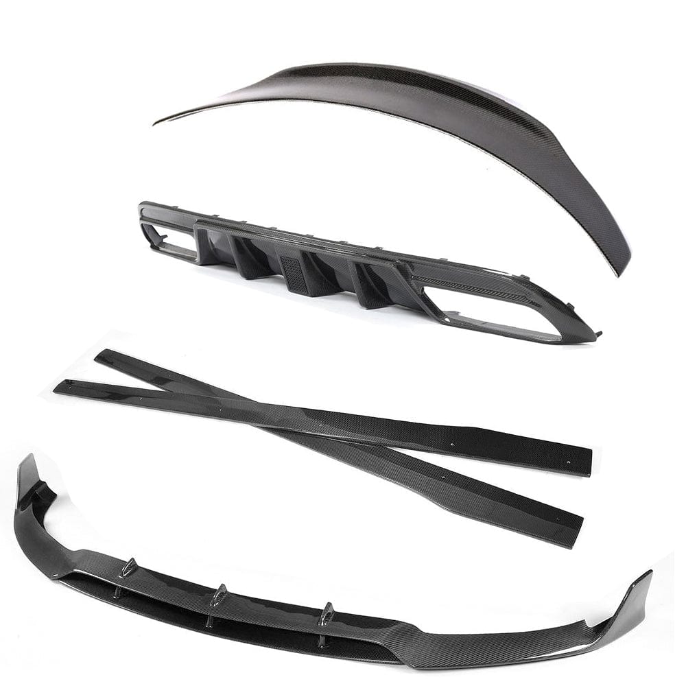 Full carbon fiber kit for Mercedes C63 W205 saloon by CT Carbon, featuring DTM style accents on the car's exterior.