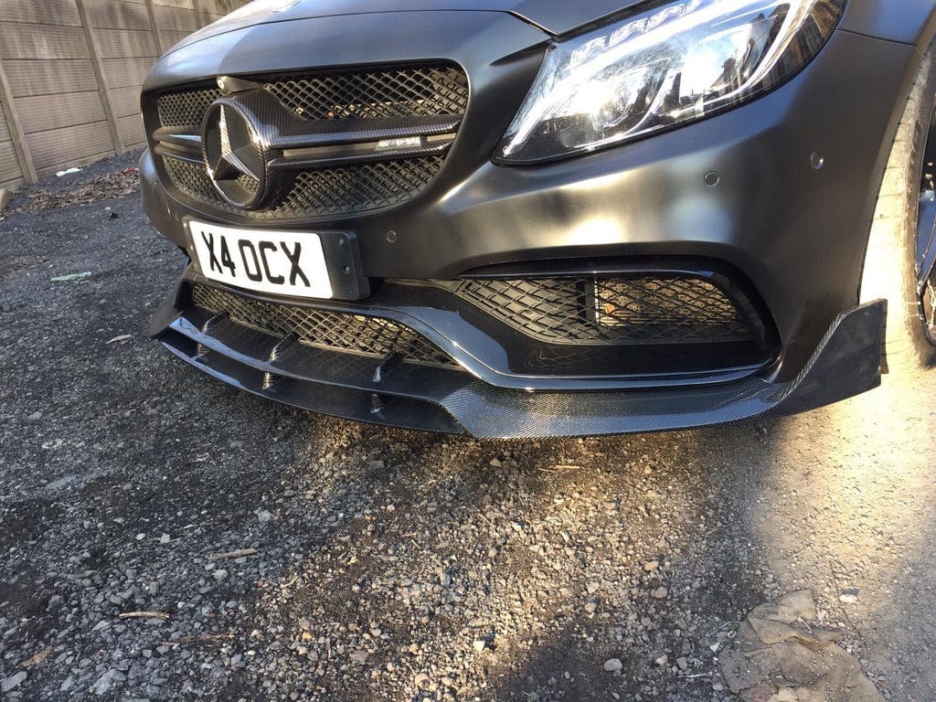 Full carbon fiber kit for Mercedes C63 W205 saloon by CT Carbon, featuring DTM-style exterior components.